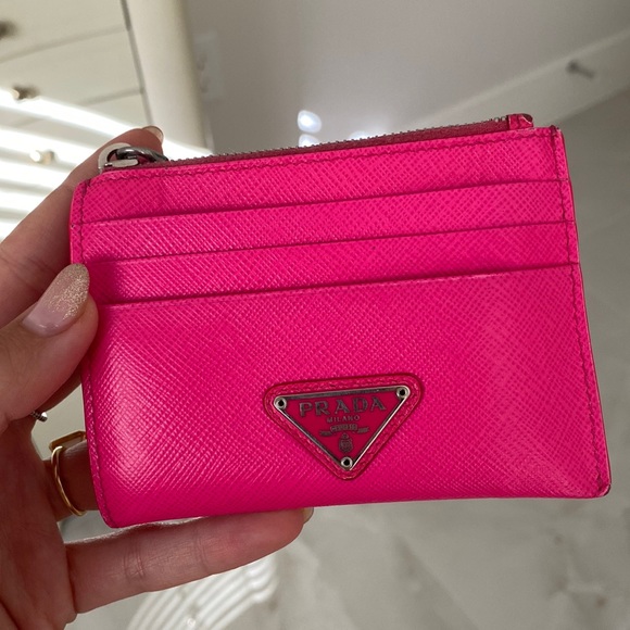 Prada Handbags - Hot pink authentic Prada wallet